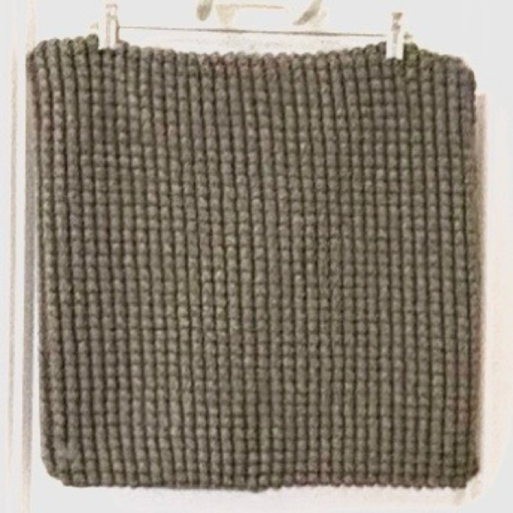 Banana Republic Gray Ribbed Wool Pencil Accent Pillow Case